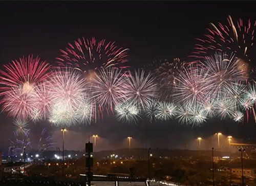 林甸县焰火晚会